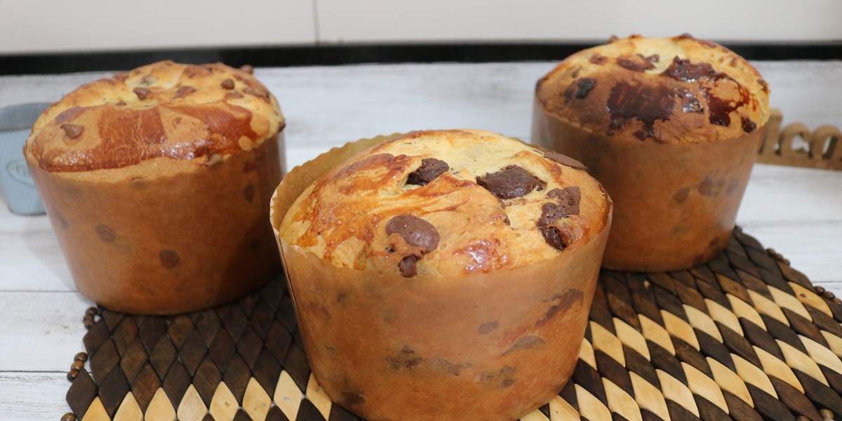 Mini Chocotone e Panetone na Airfryer