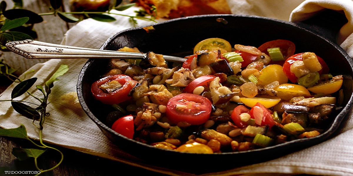 Receita de Caponata de berinjela na Airfryer