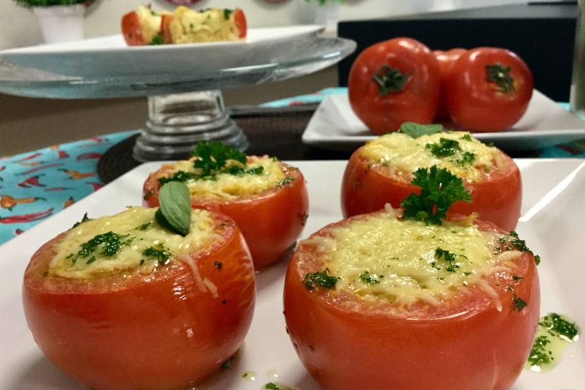 Tomate recheado na Airfryer